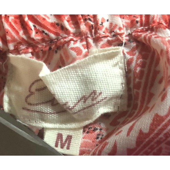 Elan Womens Romper Sz Medium Shorts Paisley Print Red/Peach Chest 38” A8 - Picture 4 of 5